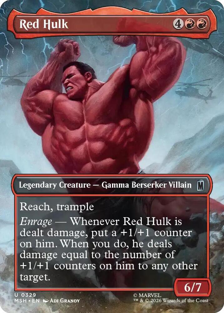 Red Hulk (Borderless) (329) [Marvel Super Heroes]