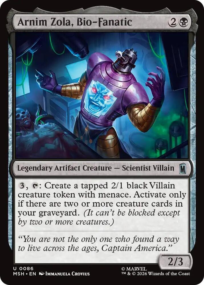 Arnim Zola, Bio-Fanatic (86) [Marvel Super Heroes]