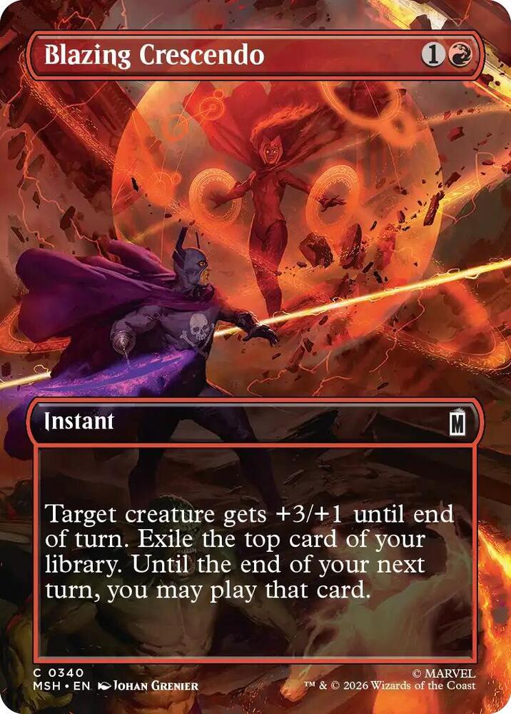 Blazing Crescendo (Borderless) (340) [Marvel Super Heroes]
