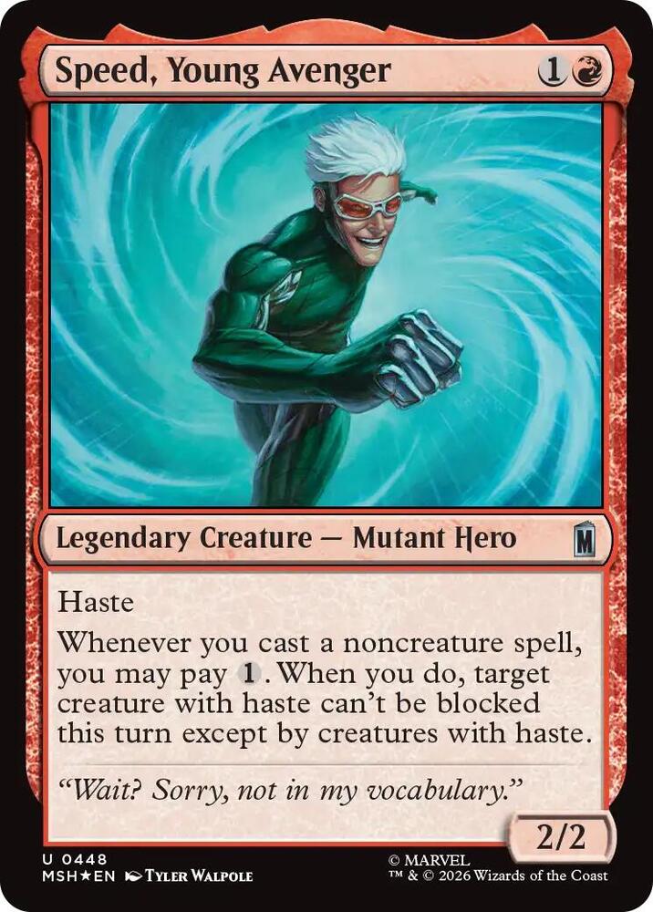 Speed, Young Avenger (Surge Foil) (448) [Marvel Super Heroes]
