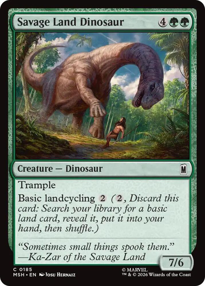 Savage Land Dinosaur (185) [Marvel Super Heroes]