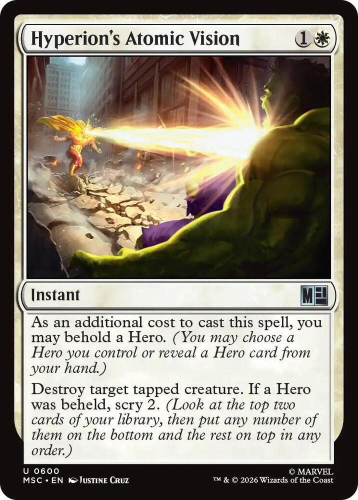 Hyperion's Atomic Vision (600) [Marvel Super Heroes Commander]