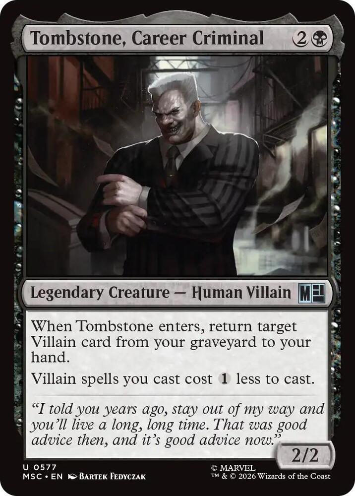 Tombstone, Career Criminal (0577) [Marvel Super Heroes Commander]
