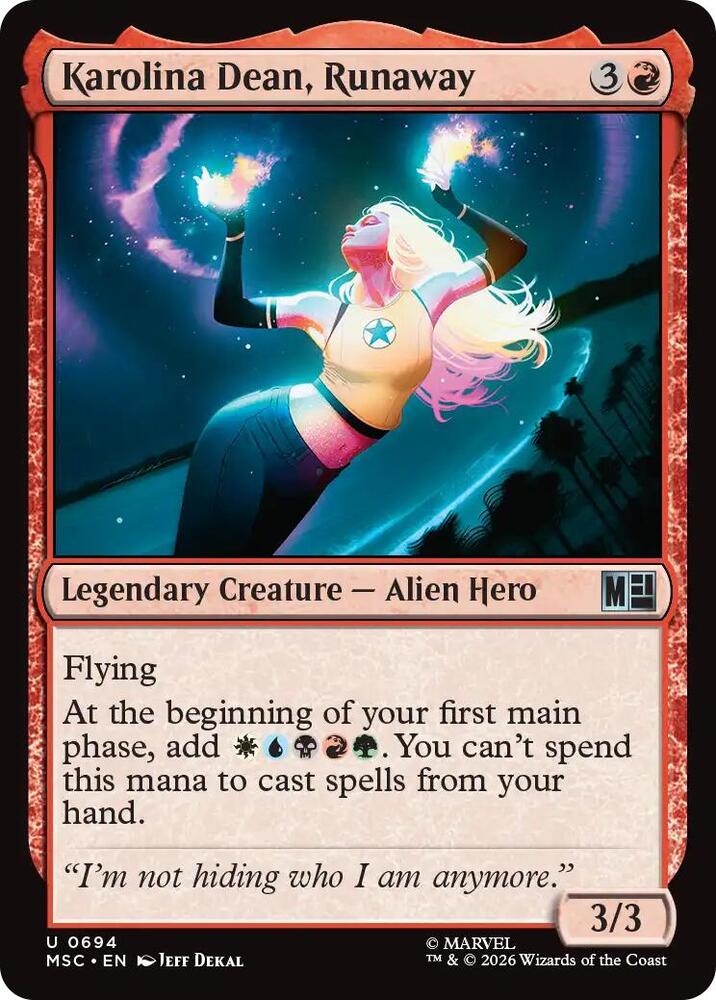 Karolina Dean, Runaway (694) [Marvel Super Heroes Commander]