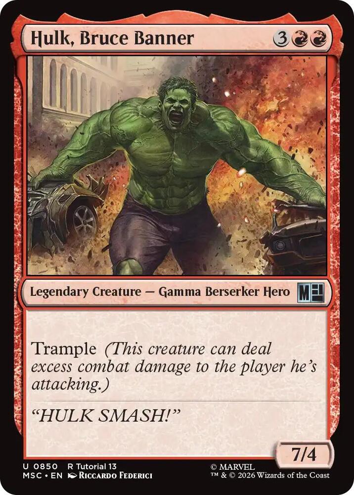 Hulk, Bruce Banner (0850) [Marvel Super Heroes Commander]
