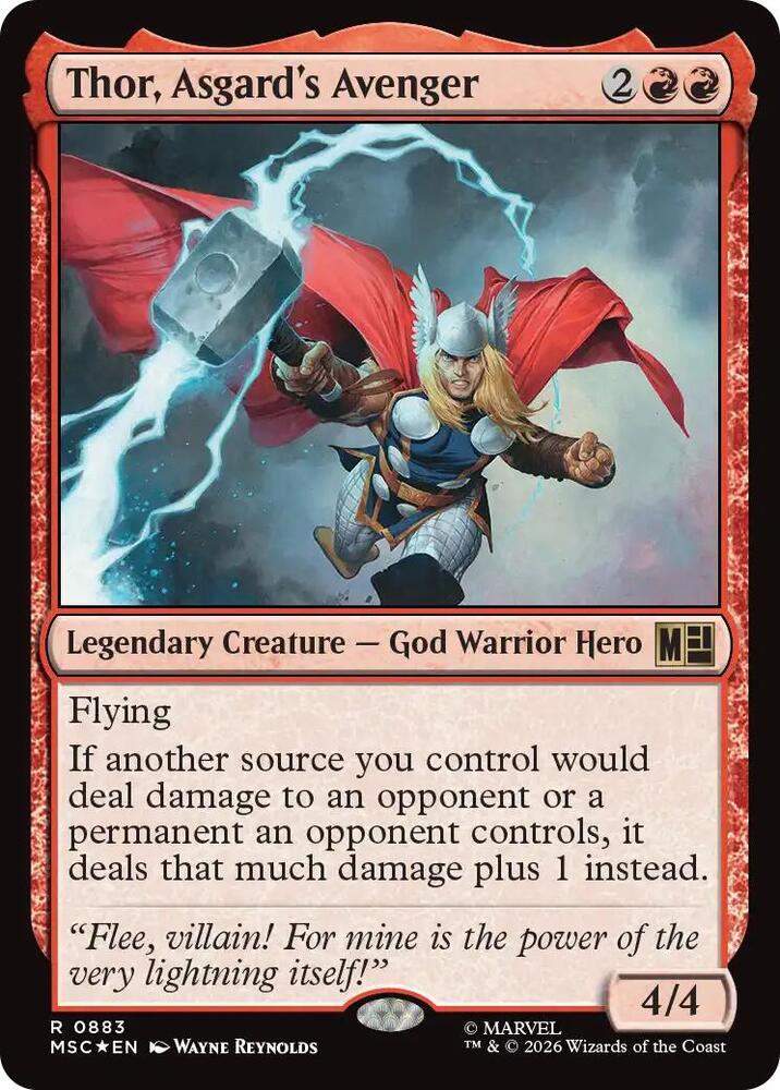 Thor, Asgard's Avenger (Surge Foil) (883) [Marvel Super Heroes Commander]