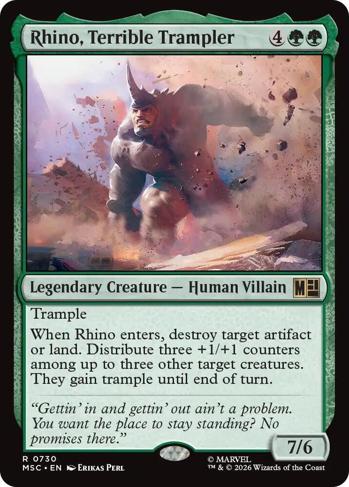 Rhino, Terrible Trampler (730) [Marvel Super Heroes Commander]