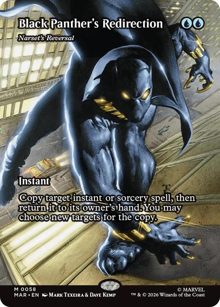 Black Panther's Redirection - Narset's Reversal (Borderless) (58) [Marvel Universe Eternal-Legal]
