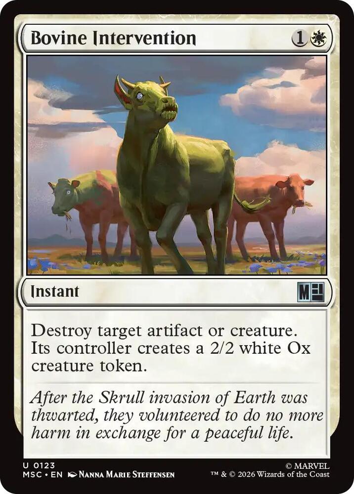 Bovine Intervention (Surge Foil) (123) [Marvel Super Heroes Commander]
