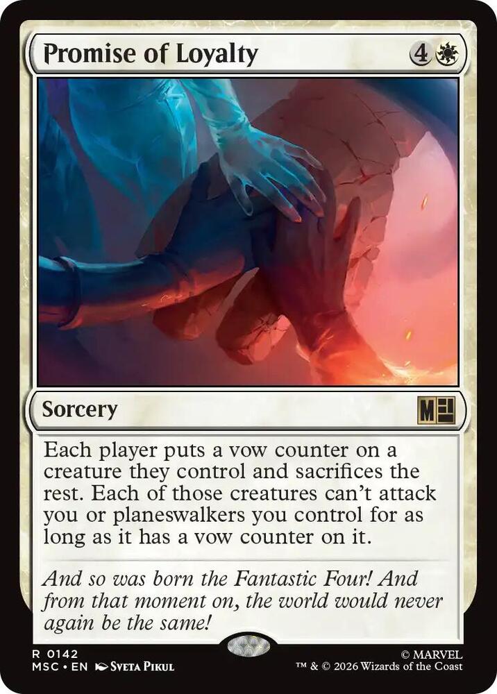 Promise of Loyalty (Surge Foil) (142) [Marvel Super Heroes Commander]