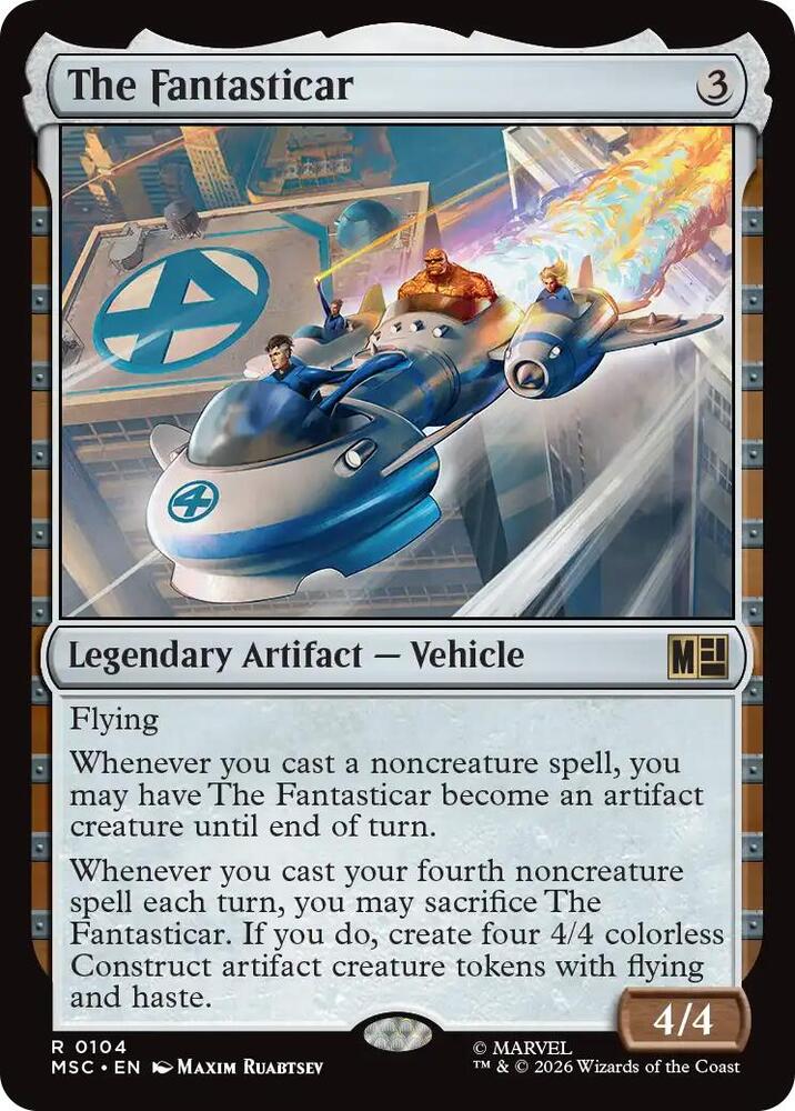 The Fantasticar (Surge Foil) (104) [Marvel Super Heroes Commander]