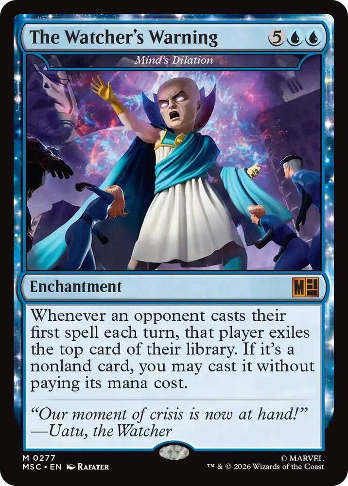 The Watcher's Warning - Mind's Dilation (Surge Foil) (277) [Marvel Super Heroes Commander]