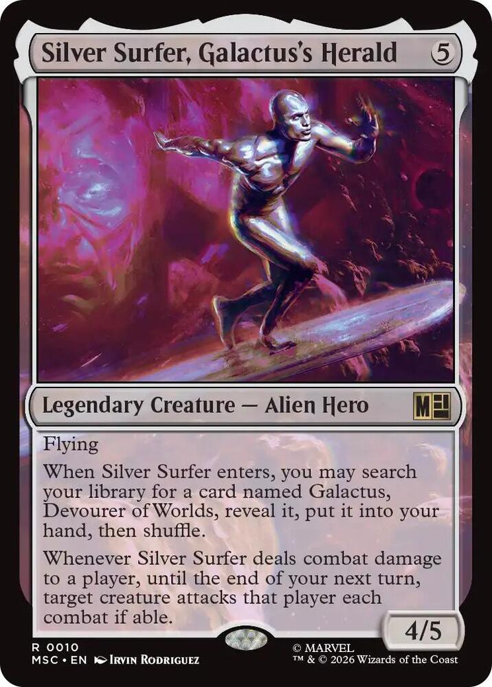 Silver Surfer, Galactus's Herald (Surge Foil) (10) [Marvel Super Heroes Commander]