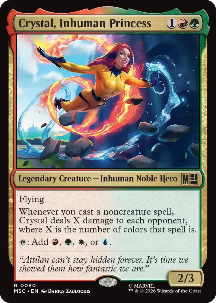 Crystal, Inhuman Princess (Surge Foil) (80) [Marvel Super Heroes Commander]