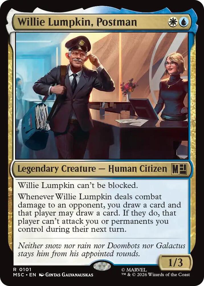 Willie Lumpkin, Postman (Surge Foil) (101) [Marvel Super Heroes Commander]