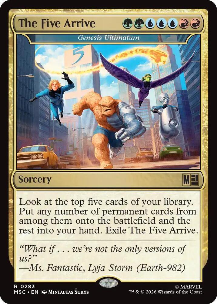 The Five Arrive - Genesis Ultimatum (Surge Foil) (283) [Marvel Super Heroes Commander]