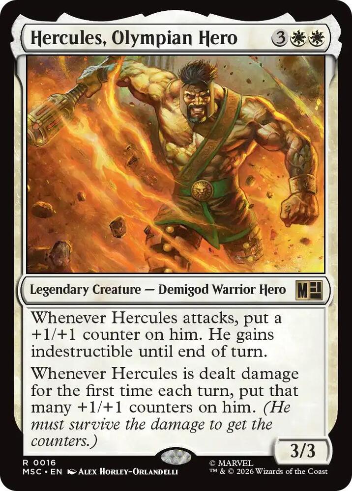 Hercules, Olympian Hero (Surge Foil) (16) [Marvel Super Heroes Commander]
