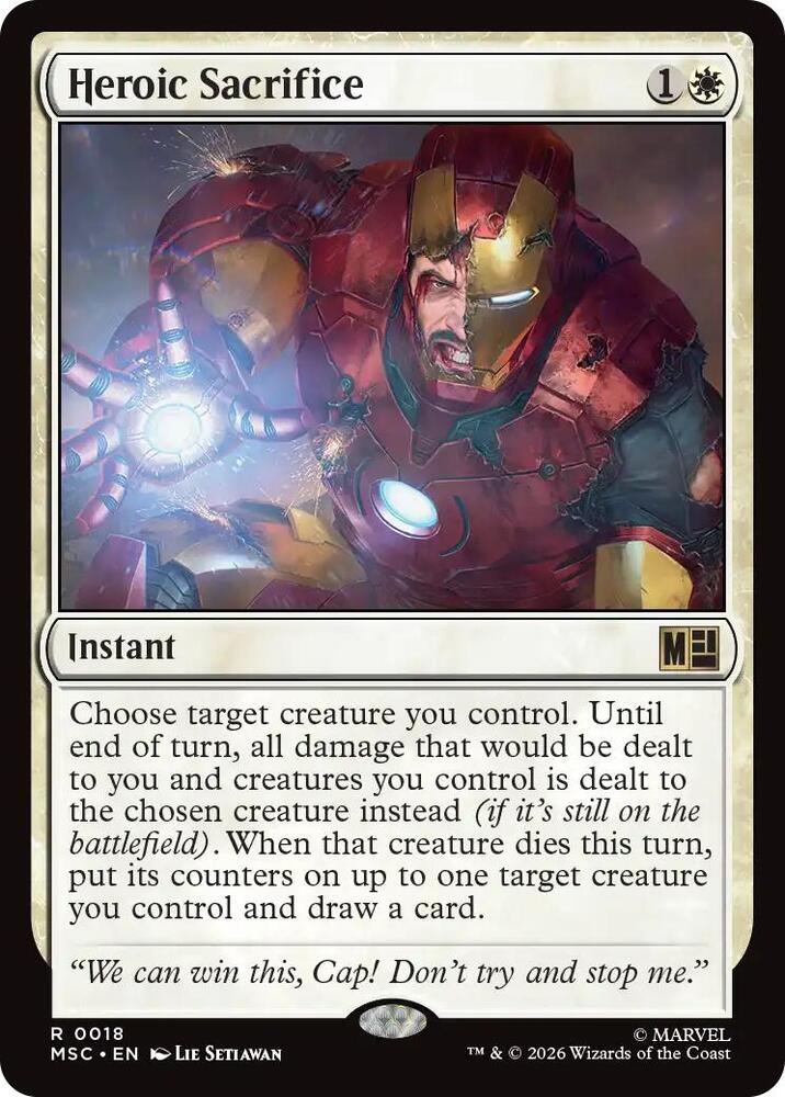 Heroic Sacrifice (Surge Foil) (18) [Marvel Super Heroes Commander]