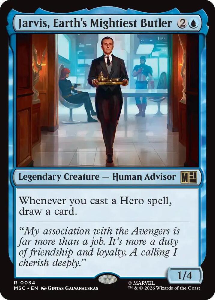 Jarvis, Earth's Mightiest Butler (Surge Foil) (34) [Marvel Super Heroes Commander]
