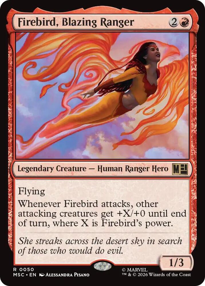 Firebird, Blazing Ranger (Surge Foil) (50) [Marvel Super Heroes Commander]