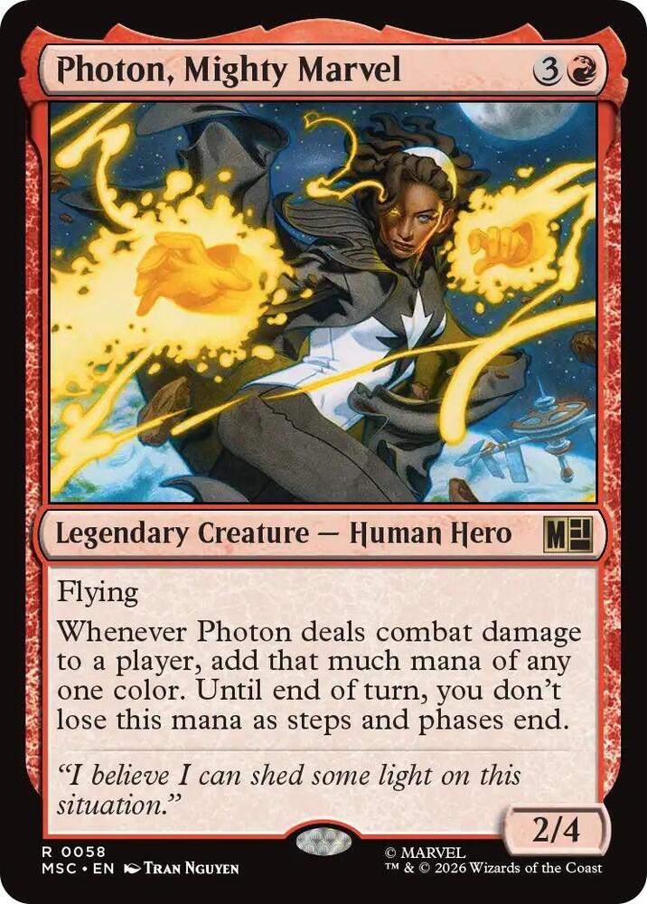 Photon, Mighty Marvel (Surge Foil) (58) [Marvel Super Heroes Commander]
