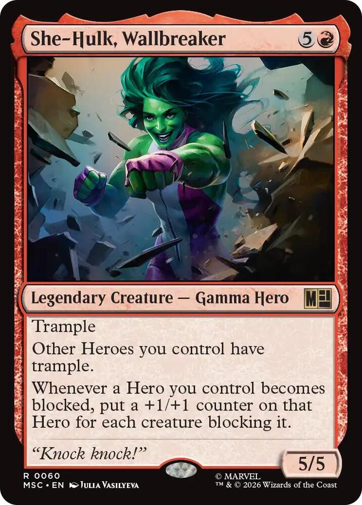 She-Hulk, Wallbreaker (Surge Foil) (60) [Marvel Super Heroes Commander]