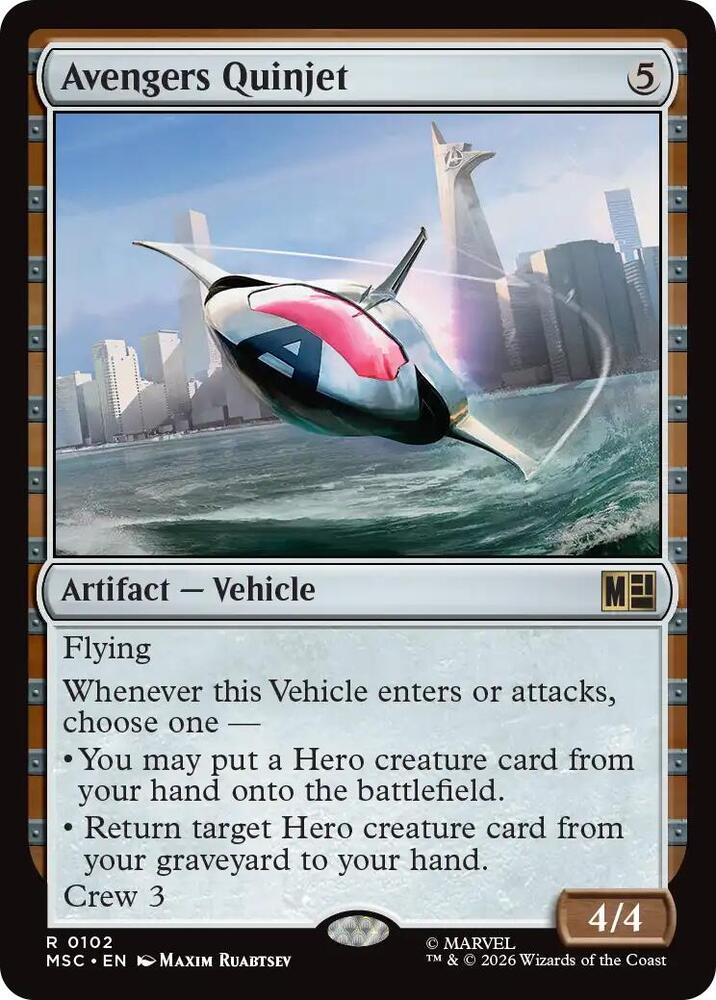 Avengers Quinjet (Surge Foil) (102) [Marvel Super Heroes Commander]