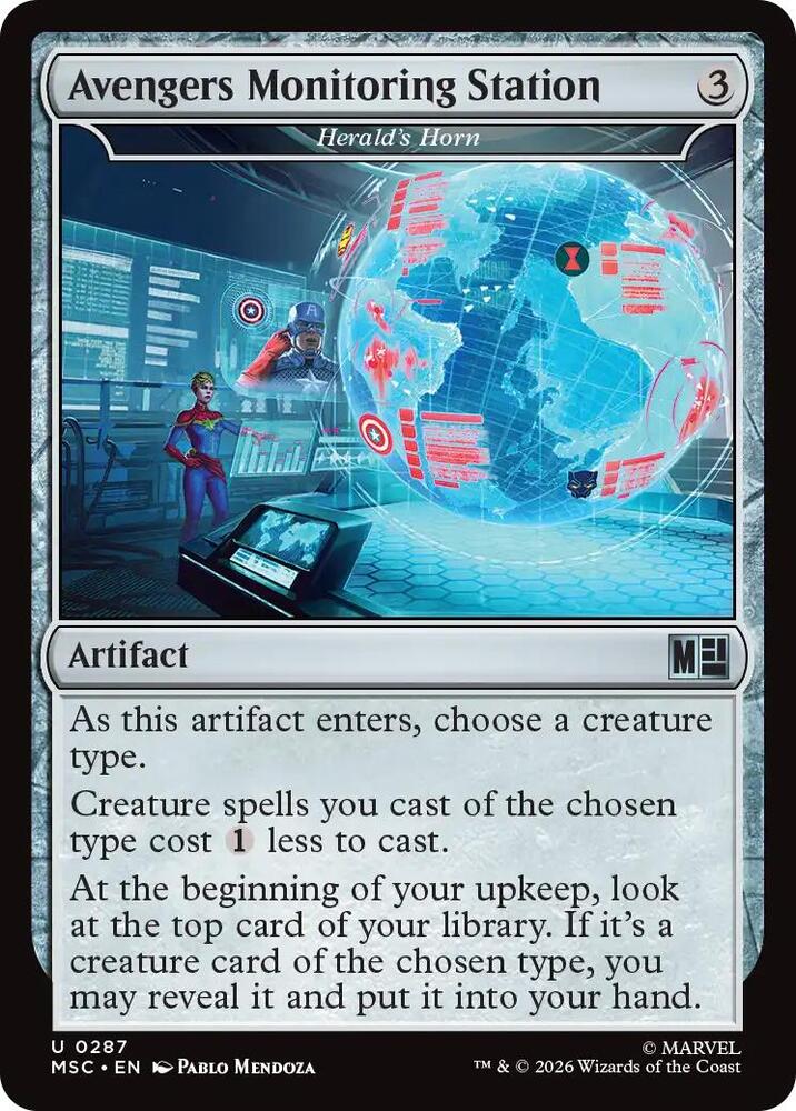 Avengers Monitoring Station - Herald's Horn (Surge Foil) (287) [Marvel Super Heroes Commander]