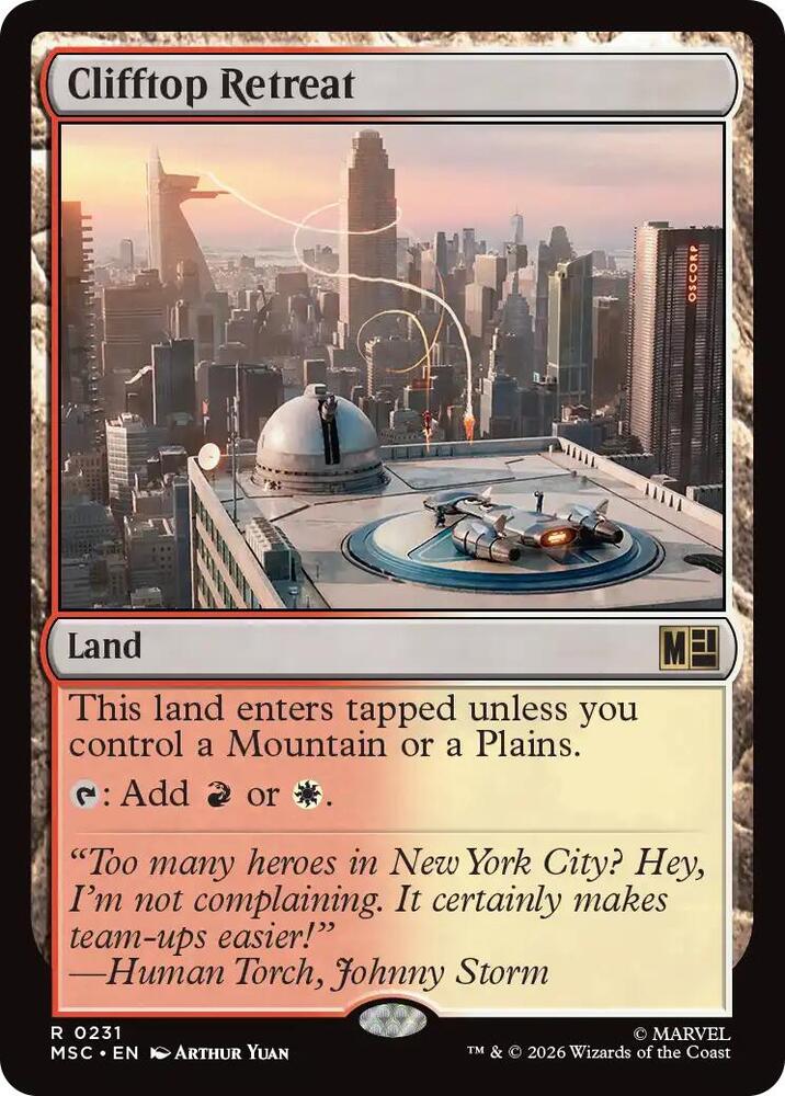Clifftop Retreat (Surge Foil) (231) [Marvel Super Heroes Commander]