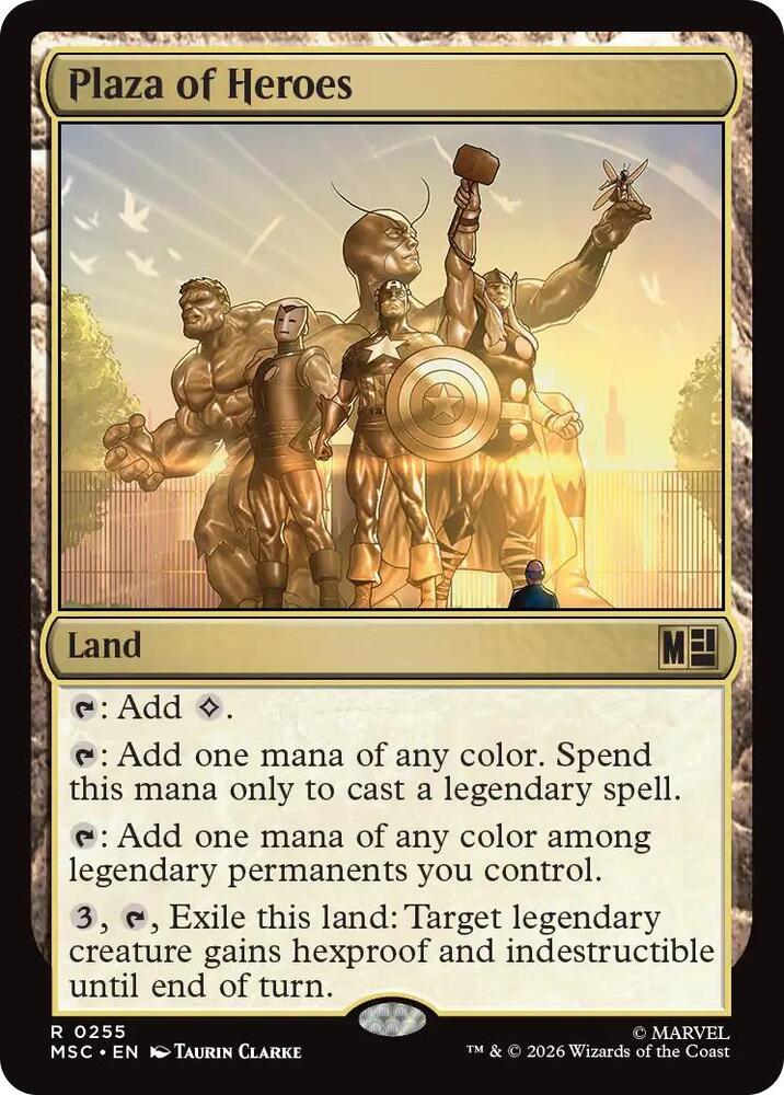 Plaza of Heroes (Surge Foil) (255) [Marvel Super Heroes Commander]