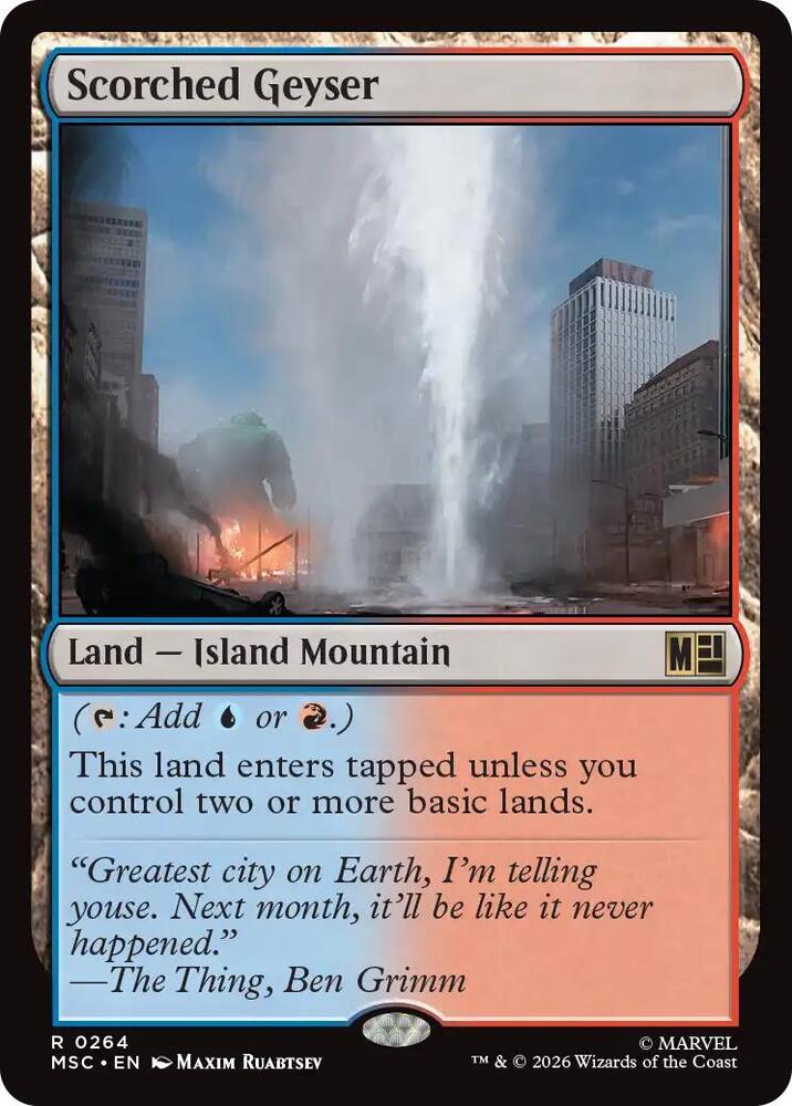 Scorched Geyser (Surge Foil) (264) [Marvel Super Heroes Commander]