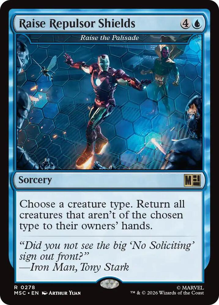 Raise Repulsor Shields - Raise the Palisade (Surge Foil) (278) [Marvel Super Heroes Commander]
