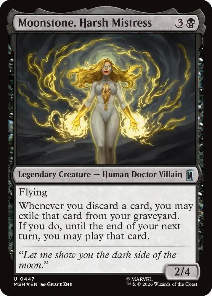 Moonstone, Harsh Mistress (Surge Foil) (447) [Marvel Super Heroes]