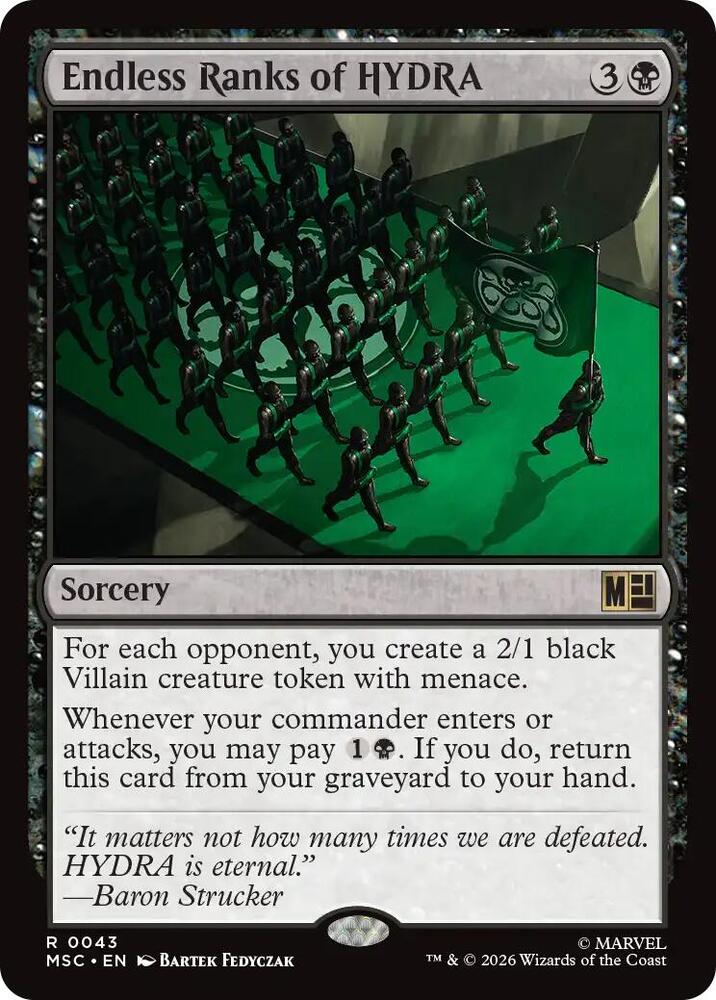 Endless Ranks of HYDRA (Surge Foil) (43) [Marvel Super Heroes Commander]