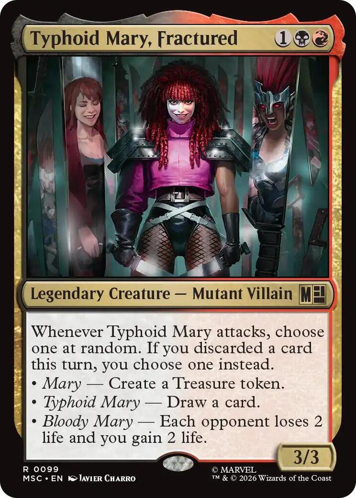 Typhoid Mary, Fractured (Surge Foil) (99) [Marvel Super Heroes Commander]