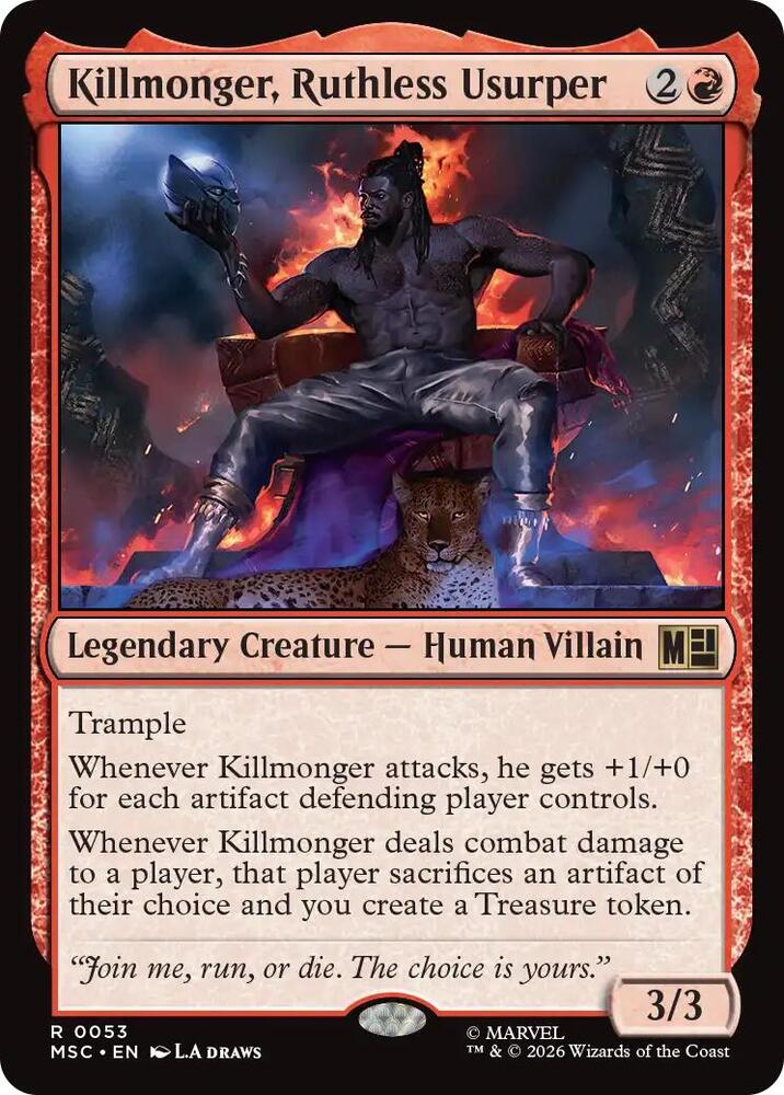 Killmonger, Ruthless Usurper (Surge Foil) (53) [Marvel Super Heroes Commander]