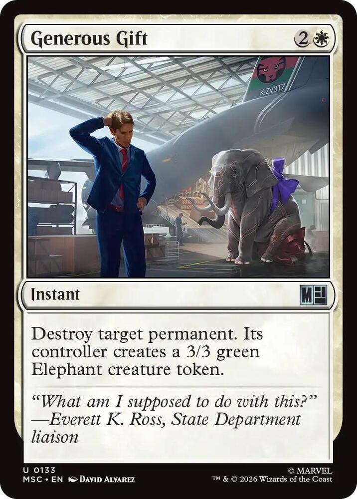 Generous Gift (Surge Foil) (133) [Marvel Super Heroes Commander]
