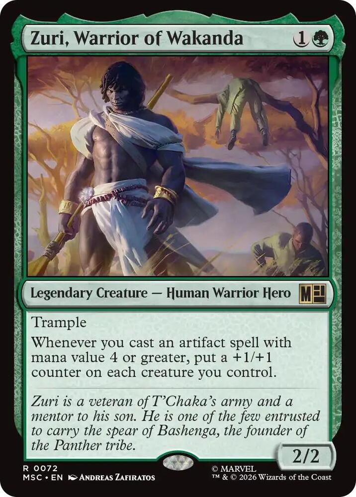 Zuri, Warrior of Wakanda (Surge Foil) (72) [Marvel Super Heroes Commander]