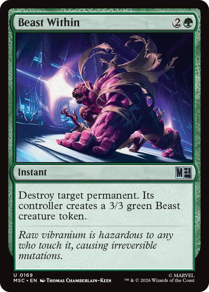 Beast Within (Surge Foil) (169) [Marvel Super Heroes Commander]