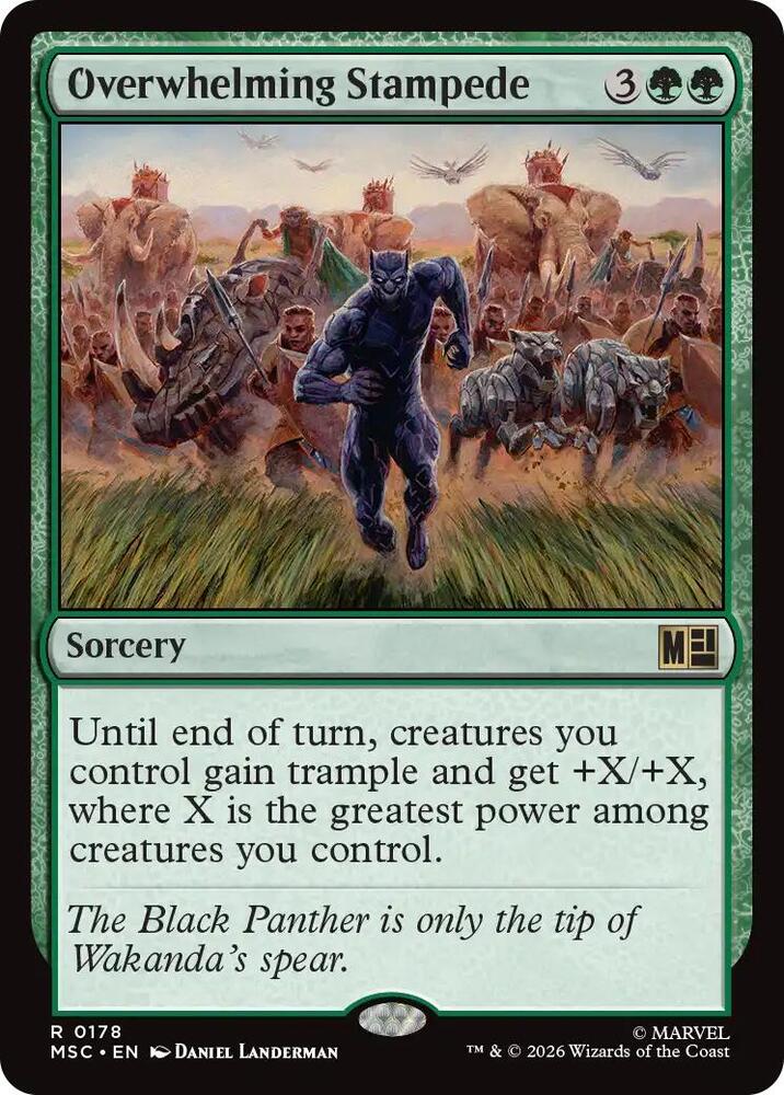 Overwhelming Stampede (Surge Foil) (178) [Marvel Super Heroes Commander]