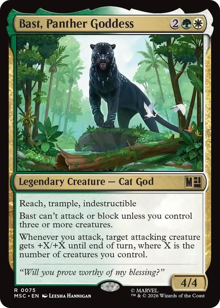 Bast, Panther Goddess (Surge Foil) (75) [Marvel Super Heroes Commander]