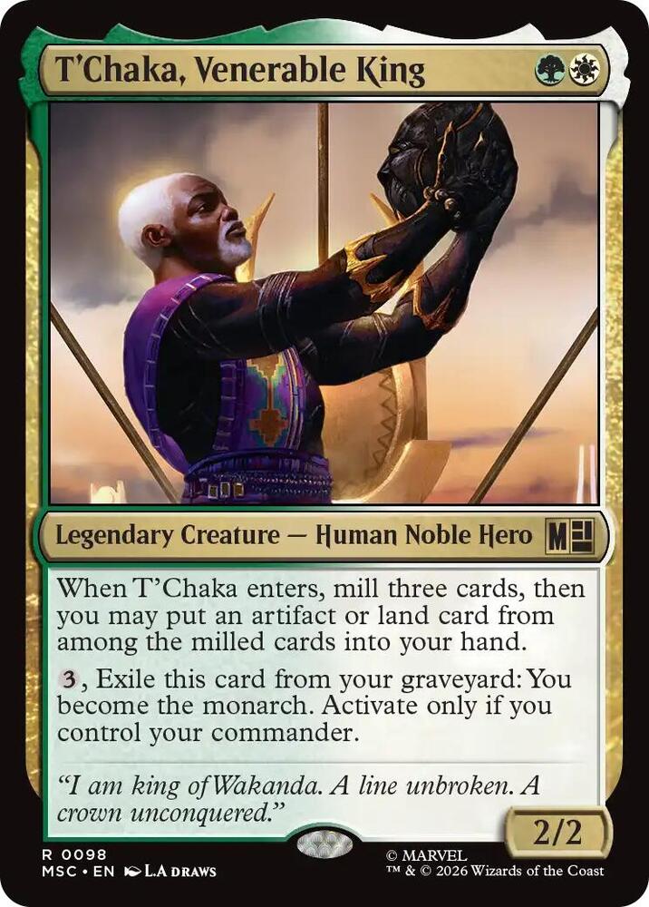 T'Chaka, Venerable King (Surge Foil) (98) [Marvel Super Heroes Commander]