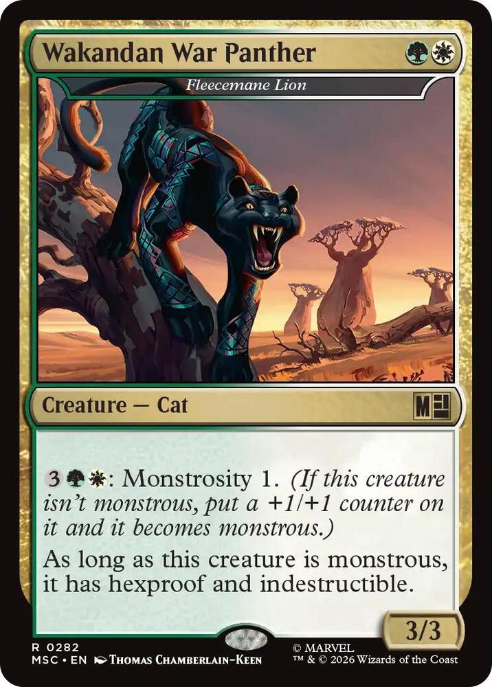 Wakandan War Panther - Fleecemane Lion (Surge Foil) (282) [Marvel Super Heroes Commander]