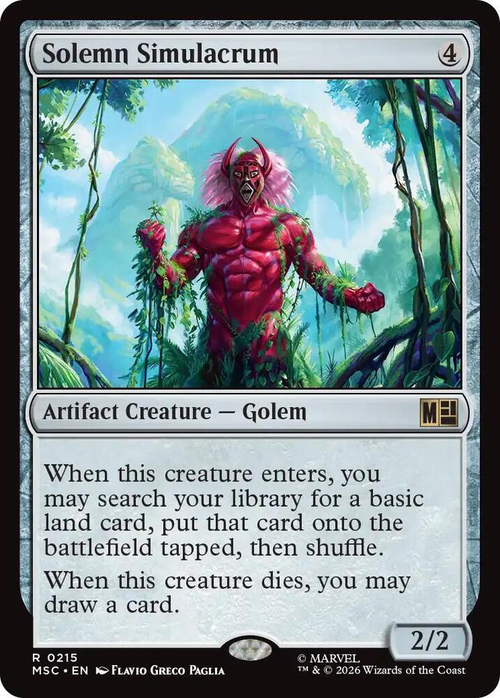 Solemn Simulacrum (Surge Foil) (215) [Marvel Super Heroes Commander]