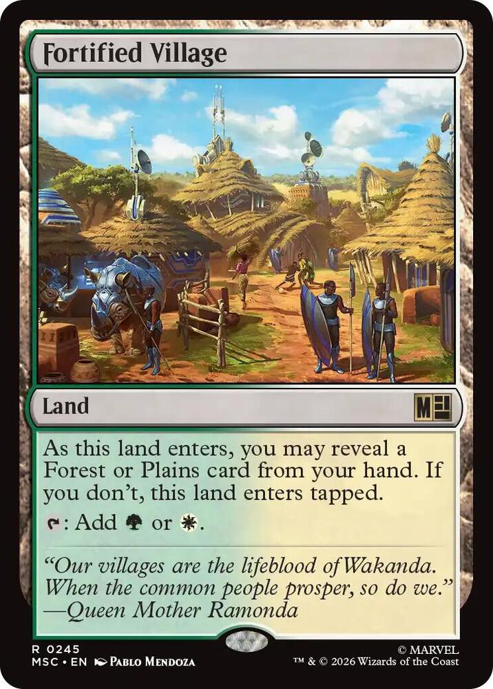 Fortified Village (Surge Foil) (245) [Marvel Super Heroes Commander]