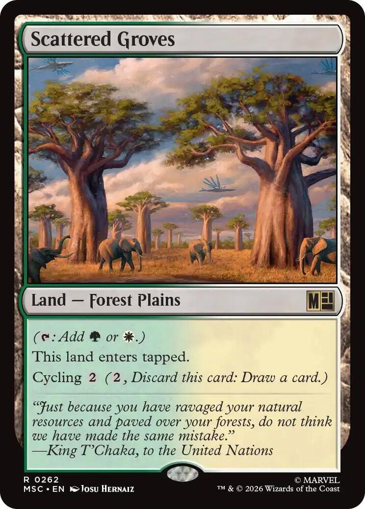Scattered Groves (Surge Foil) (262) [Marvel Super Heroes Commander]