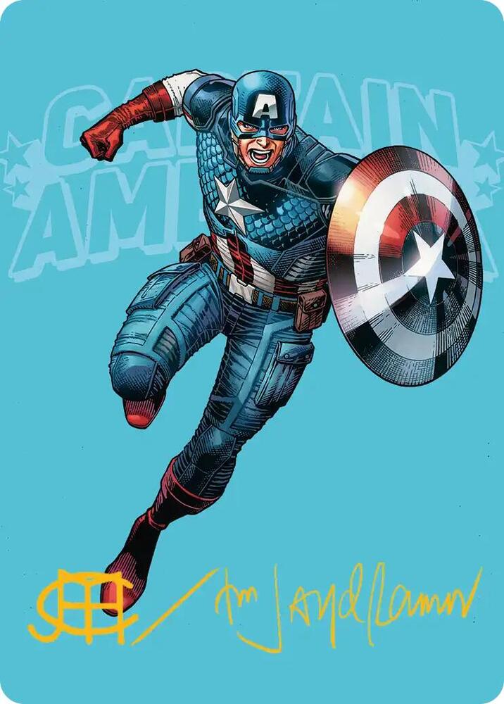 Captain America, Super-Soldier Art Card (Gold-Stamped Signature) (21) [Marvel Super Heroes Art Series]