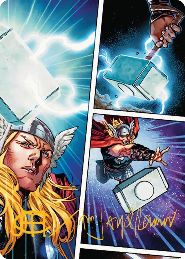 Mjolnir, Hammer of Thor Art Card (Gold-Stamped Signature) (19) [Marvel Super Heroes Art Series]