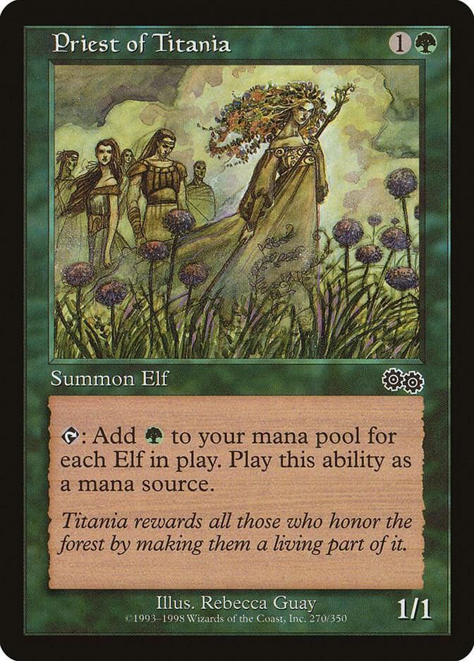 Priest of Titania (270) [Urza's Saga]