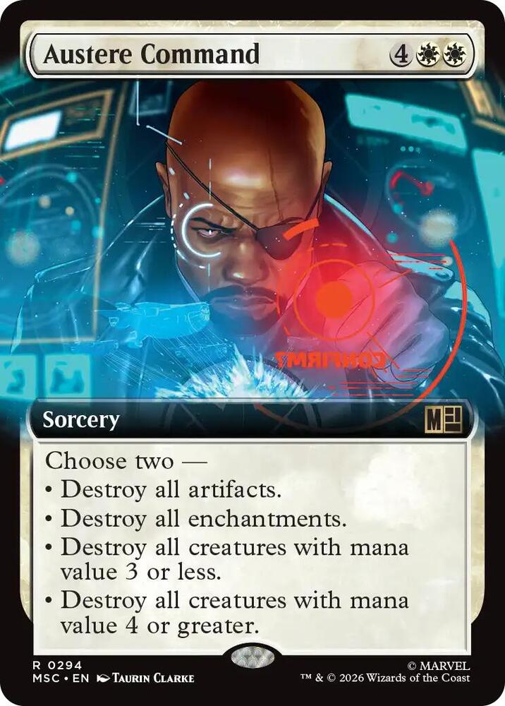 Austere Command (Extended Art) (294) [Marvel Super Heroes Commander]